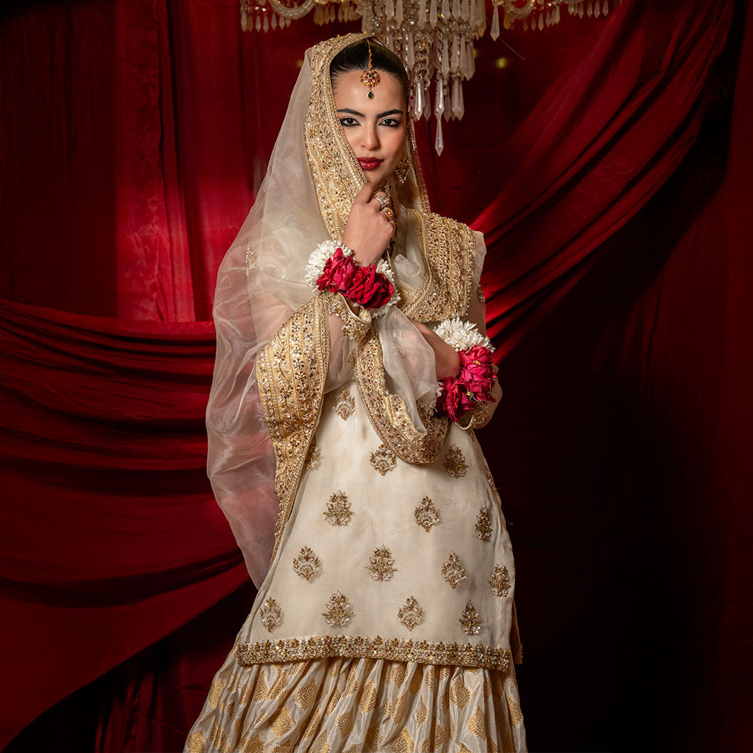 Timeless Nikkah Elegance in Ivory & Gold