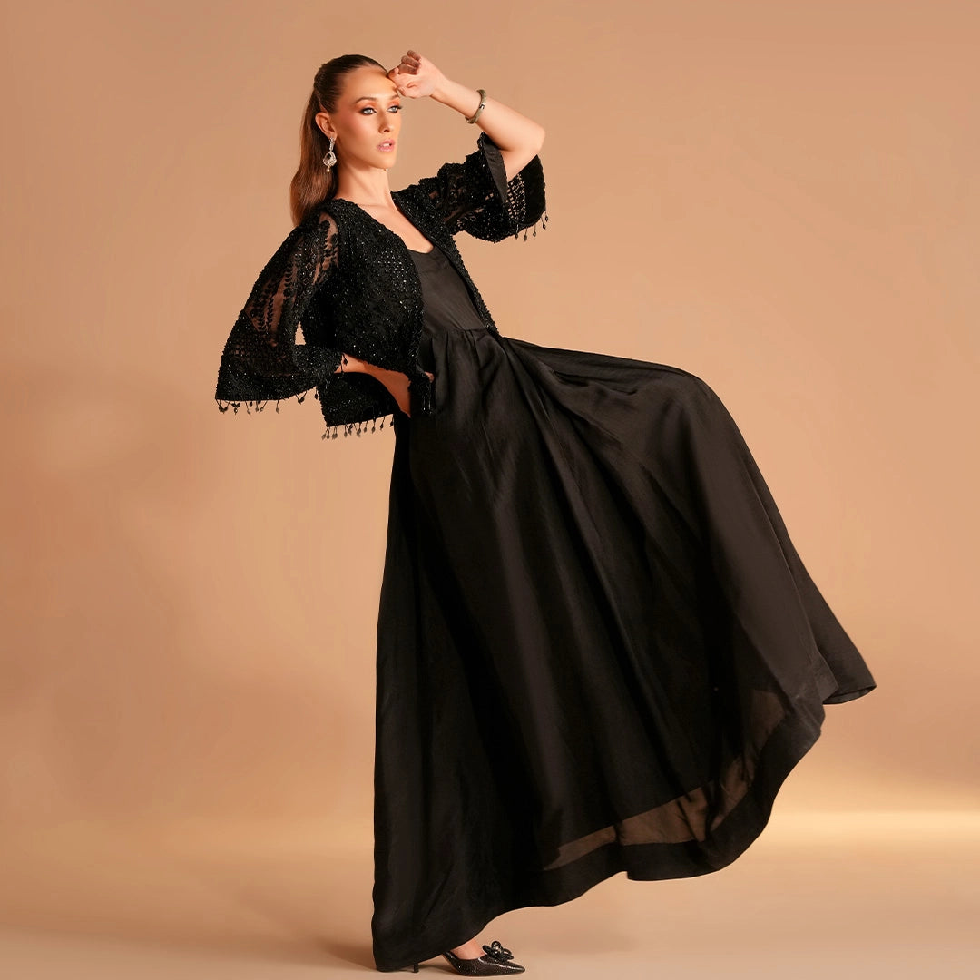 Tussel Silk and Organza Jacket