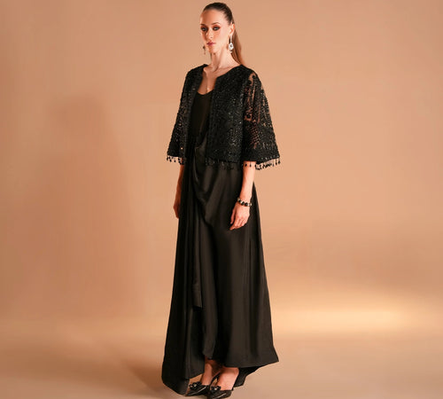 Tussel Silk and Organza Jacket