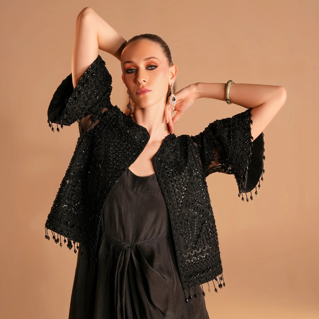 Tussel Silk and Organza Jacket