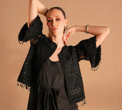 Tussel Silk and Organza Jacket