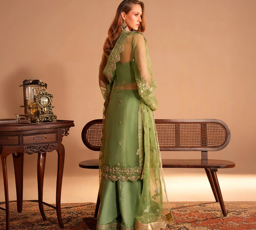 Celadon Green Organza Attire